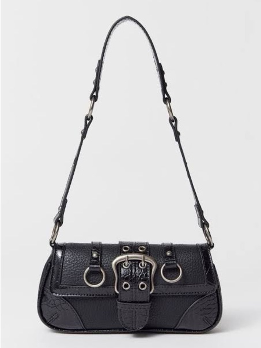 Black Leather Shoulder Bag